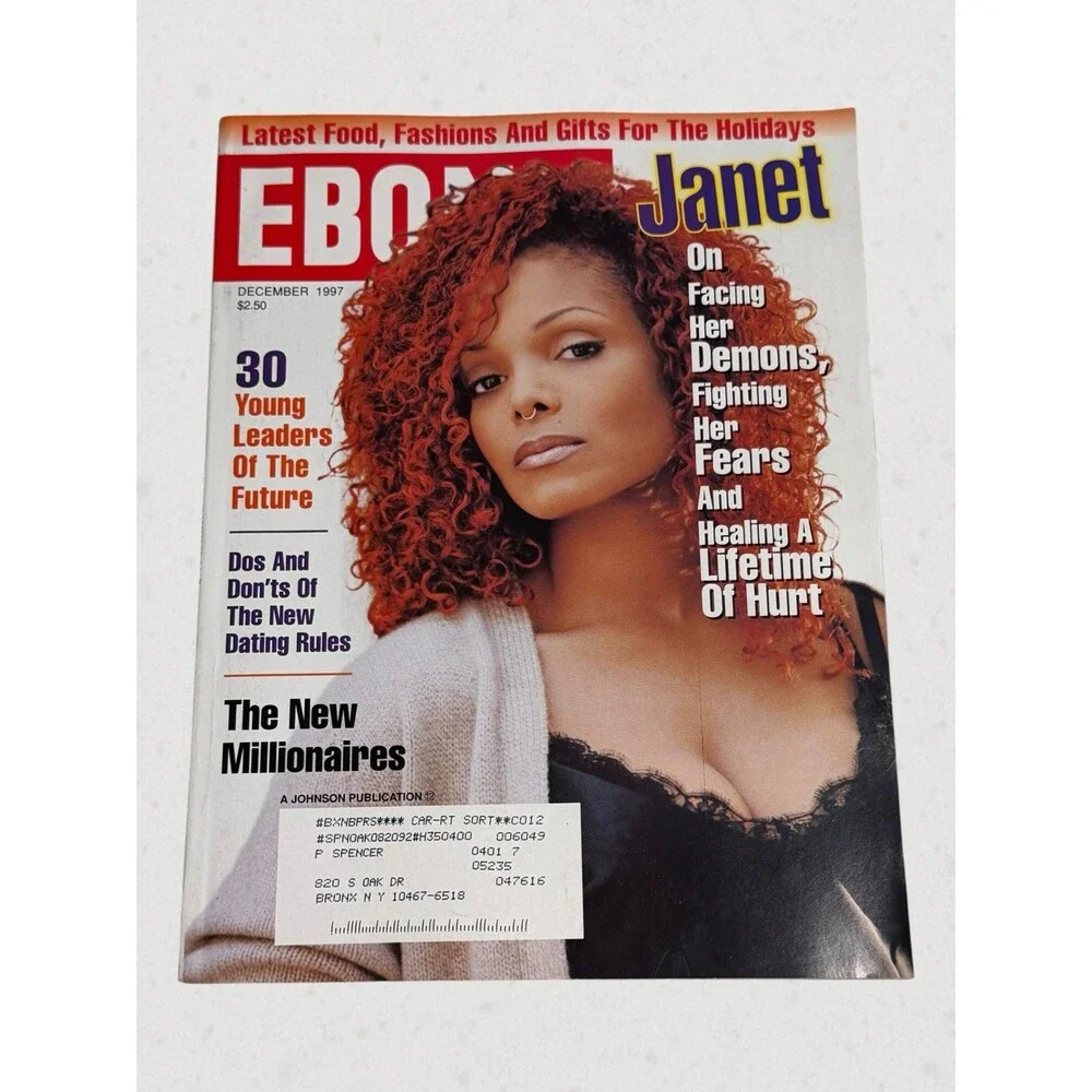 Ebony Dec 1997 Janet Jackson Vintage Magazine